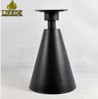 Pieds de table basse ou d'appoint décoratifs en acier noir, finition poudrée, style antique, accessoires