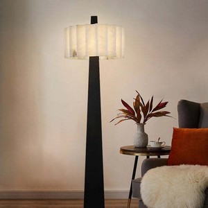 Spanish Marble Natural Alabaster Stainless Steel Designer Floor <b>Lamp</b> 165cm White Shade LED Light Source Living Room <b>Study</b> - Product Image 4