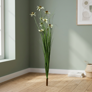 Plante en herbe artificielle avec fleurs d'échinacée. AFF Stick 14 - Product Image 3