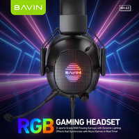 BAVIN BH63 Headset Gaming mikrofon AAC penutup telinga tertutup 50mm suara HiFi On-Ear & Over-Ear