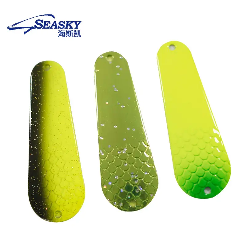 SEASKY cuillère dure appât 7.5g haute flash laiton pêche métal leurre brochet pêche cuillère