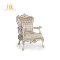 (1+2+3 Canapé + Table basse) Ensemble de canapés en bois sculpté classique, meubles de salon de luxe pour villa