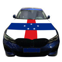 Antilles néerlandaises National voiture capot moteur couverture drapeau transfert de chaleur imprimé Polyester Spandex mélange agence de voyage cadeau