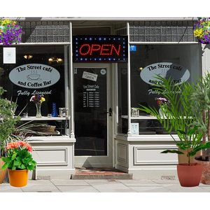LED Open <b>Sign</b> Hanging Storefront Window <b>Sign</b> Decorative <b>Light</b> Street Indicator Display Board Ambient <b>Light</b> UK\US\AU\EU plug - Product Image 5