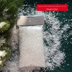 Customizable Christmas Decorations Eco-Friendly Dry Snowflake Plastic Film Set Props Foam Christmas Tree Snow for Outdoor DIY - Product Image 6