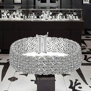 Nueva Pulsera Holográfica de Plata de Ley S925 con Incrustaciones de Circonio, Diseño de Malla de Alta Gama, Joyería Moderna para Regalo, Fiesta o Boda - Product Image 3