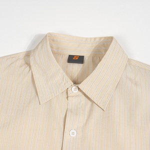 Chemises à <span class=keywords><strong>manches</strong></span> <span class=keywords><strong>longues</strong></span> rayées à coupe décontractée avec col à revers et poche, impression par sublimation personnalisée - Product Image 3