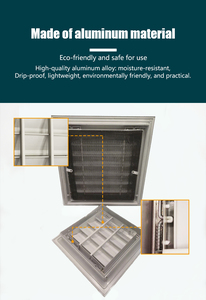 Thiết kế hiện đại có thể tháo rời Core trở lại lưới tản nhiệt không khí vuông HVAC Bản lề cửa truy cập bộ lọc làm bằng nhôm - Product Image 6