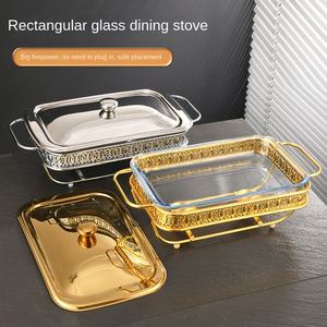 Bai qiao שף מלבני אוכל זהוב כיריים אלכוהול סיר יבש 1.5l קיבולת אנרגיה ברמה יעילה 6-8 שעות - Product Image 4