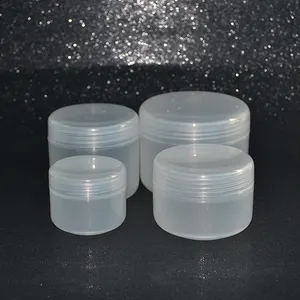 Recipiente de creme esfoliante para manteiga corporal cosmética com tampa de cúpula vazia pote de plástico transparente PP branco preto rosa azul verde
