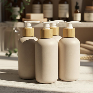 Umwelt freundliche Weizenstrohpumpen-Spender flasche Perfekt für Dusch gel-und Flüssig seifen verpackungen - Product Image 5