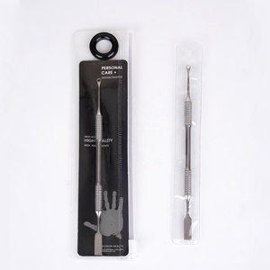 Nettoyeur d'ongles professionnel en acier inoxydable SS420 poussoir d'ongles de cuticule <span class=keywords><strong>2</strong></span> en 1 dissolvant de cuticules - Product Image 1