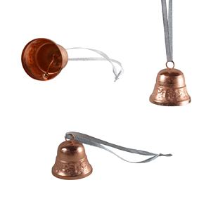 Campanas de Navidad colgantes de metal con diseño de acabado de color antiguo de latón para diseño de campanas decorativas de árbol de Navidad - Product Image 2