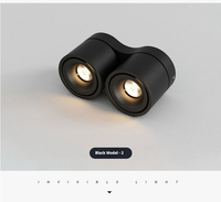 Spot résidentiel moderne super lumineux à angle réglable à LED Éclairage sur rail commercial Cob Petits spots encastrés au plafond