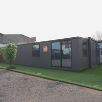 Maison conteneur mobile extensible modulaire pliante en acier préfabriquée moderne de 40 pieds aux normes australiennes