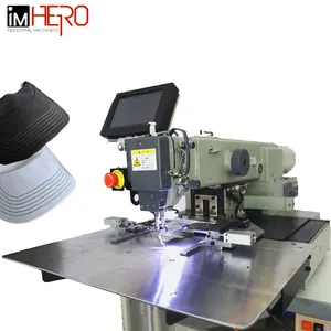 Automatic Cap Visor Stitching Machine; IMHERO cap sewing machine full cap making production line