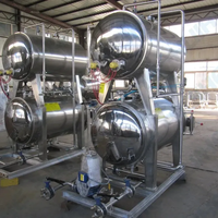 Autoclave industriel horizontal de Shanghai pour machine à cornue pour aliments en conserve pasteurisateur de boissons en bouteille, réservoir de pasteurisation