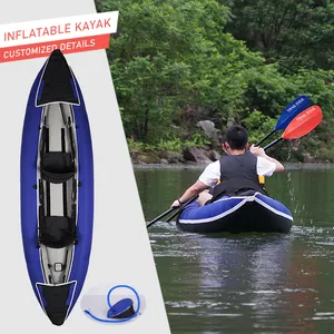 2 Kayak Wholesale PVC Boat Tandem Kayak Inflatable Canoe 2 Person Inflatable Kayak