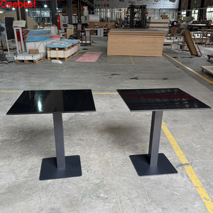 Nhân Tạo Rắn Bề Mặt Đá Gấp Bàn Ăn Bằng Đá Cẩm Thạch Màu Đen Vuông Thức Ăn Nhanh Đồ Nội Thất Bảng - Product Image 6