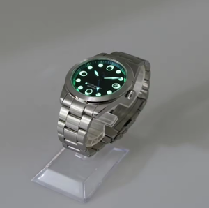 40mm 316L Stainless Steel Case Sapphire Glass Rotate Bezel 28.5mm Dial Quartz Movement Luxury Watch Parts 5BAR Water Resistance - Product Image 3