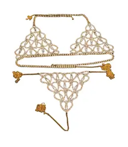 Cross-border E-commerce Jewelry Flash Drill Claw Chain Full Diamond Beautiful Leg Chains Underwear Sexy Body Chain