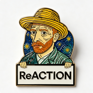 Metal <b>Pin</b> Gold Plated Irregular Shape Hard Enamel Zinc Alloy Art Collectible <b>Badge</b> - Product Image 6