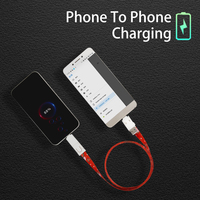 Cordon de cou tressé en polyester personnalisé, chargeur USB portable 6 en 1, gadget promotionnel, cadeaux de Noël et du Nouvel An