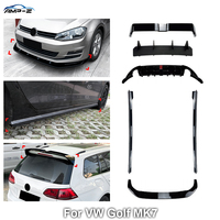 Kit carrosserie AMP-Z pour Volkswagen VW Golf MK7 : Lame de pare-chocs avant et arrière, séparateur, jupes latérales, aileron arrière, diffuseur