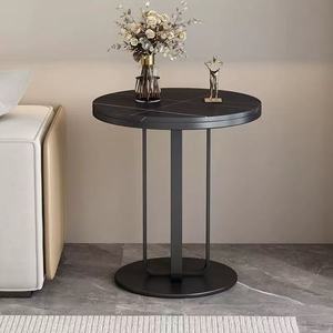 <span class=keywords><strong>Tavolino</strong></span> Laterale Piccolo e Lussuoso Accanto al <span class=keywords><strong>Divano</strong></span>, Tavolo Rotondo con Piano in Pietra, <span class=keywords><strong>Tavolino</strong></span> da Caffè Moderno per Piccoli Appartamenti - Product Image 3