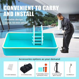 <span class=keywords><strong>Piscine</strong></span> gonflable rectangulaire sur mesure de 6 m avec <span class=keywords><strong>escalier</strong></span> de sécurité intégré - Product Image 6