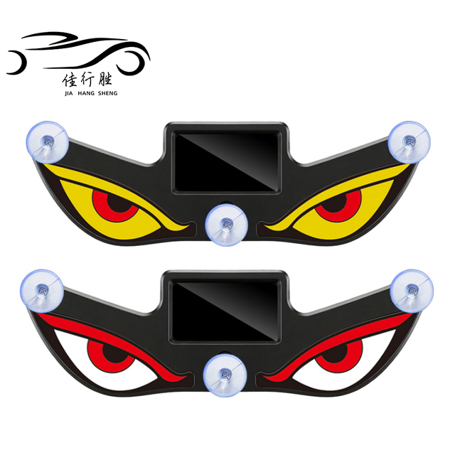 Dynamic Blinking Solar Powered LED Triangle Car Light Demon's Eye Light LED Rear Window Ambient Light for Exterior & Interior