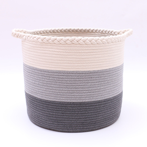Gran cesta <span class=keywords><strong>de</strong></span> cuerda tejida manta cesta plegable cesta <span class=keywords><strong>de</strong></span> la colada en la habitación <span class=keywords><strong>de</strong></span> los niños para la ropa - Product Image 5