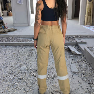 <span class=keywords><strong>กางเกง</strong></span>ทำงานทรงหลวมสำหรับ<span class=keywords><strong>ผู้หญิง</strong></span>เอวสูงมีหลายกระเป๋าเพื่อความปลอดภัย - Product Image 4