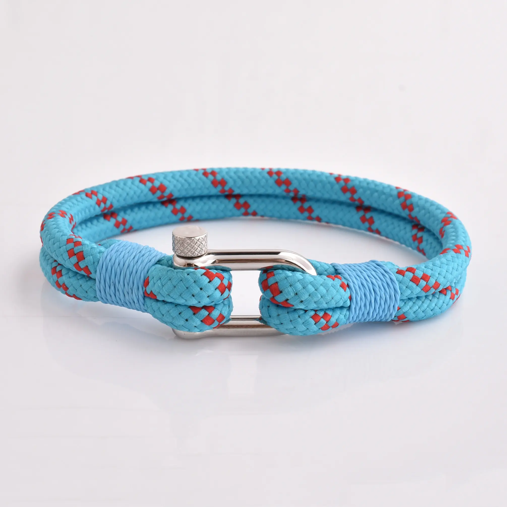 Fashon pulseira nova joia verão azul praia homem pulseira de nylon corda design pulseira