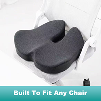 Coussin de siège de voiture ergonomique en mousse à mémoire de forme pour le coccyx, la sciatique et la colonne vertébrale