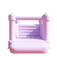 Château gonflable commercial mini en PVC violet, trampoline gonflable blanc pour mariages/anniversaires