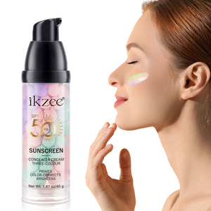 Crème isolante solaire IKZEE SPF 50, correcteur de teint, éclaircissant, correcteur de trois couleurs, base de maquillage pour le <span class=keywords><strong>visage</strong></span> - Product Image 6