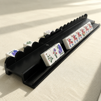 Supports de Mahjong en Acrylique Transparent de 20 Pouces à Fond Plat et Bord Festonné pour Table de Tournoi Américain Professionnelle – Vente en Gros