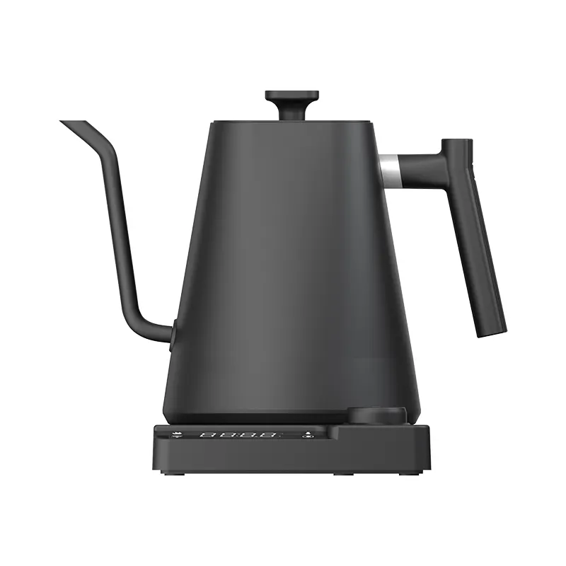 Electric Gooseneck Kettle - Pour-Over Coffee and Tea Pot, Stainless Steel, Quick Heating, 0.9 Liter