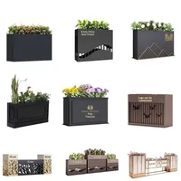 Jardinières sur pied écologiques en métal de qualité commerciale pour plantes ornementales, idéales pour les espaces publics