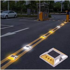 Marcador de Límites de Tráfico de Alta Resistencia, Tachuela Solar de Aluminio para Navegación en Almacenes y Patios - Product Image 4