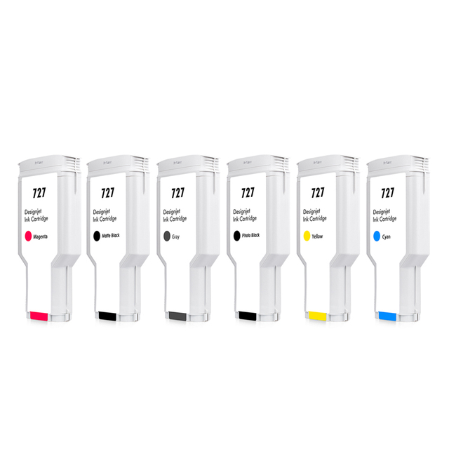 OCBESTJET 6 Colors 727 300ml Compatible Ink Cartridge for HP DesignJet T1530 T920 T1500 T2500 T930 T2530 Printer