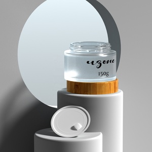 Lọ Thủy Tinh Trong Suốt 5G/10G/15G/30G/50G/100G Cho Hộp Đựng Mỹ Phẩm Và Bao Bì Với Nắp Tre - Product Image 2