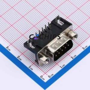 D-SUB-DR-9PCG-BB D-Sub/VGA Connector Bent Lead Through Hole Connector Male 9P Right Angle Insert 2 - Product Image 1