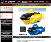 Jouets de surfaçage de plongée 777-589, nouveau Mini 4CH RC sous-marin u-boat (27/49MHZ)