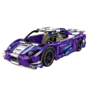 2024 CE best-selling Night purple sports car for children and adults for City racing building blocks