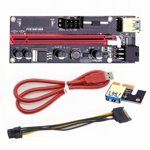 Ver 009S 010S 010-x PCI-E 1X đến 16X LED Riser <span class=keywords><strong>Card</strong></span> PCI <span class=keywords><strong>Express</strong></span> PCIe GPU Riser Extender Cáp bộ chuyển đổi <span class=keywords><strong>USB</strong></span> <span class=keywords><strong>3.0</strong></span> cáp cung cấp điện - Product Image 3