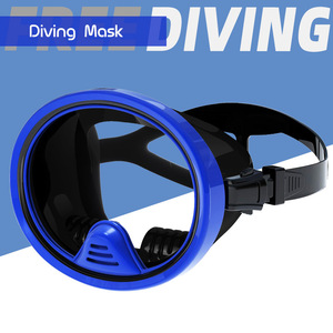 Masque de plongée sans cadre, une seule vitre, verre trempé 4,0 mm, silicone, adulte, plongée avec tuba, sports nautiques, étanche - Product Image 4
