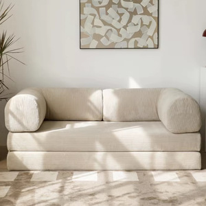 Ensemble de canapés-lits modernes compressés en cuir et <span class=keywords><strong>velours</strong></span>, canapés de salon en forme de L, canapé compressé en tissu livré en boîte - Product Image 4