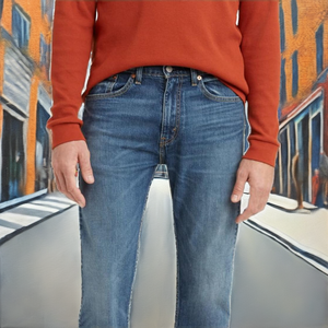<span class=keywords><strong>Jean</strong></span> en denim <span class=keywords><strong>Levis</strong></span> pour homme 505 Vintage coupe droite classique délavé moyen taille mi-haute printemps Glowing 36W / 34L - Product Image 2